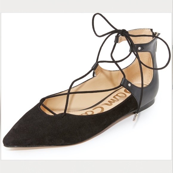 Sam Edelman Shoes - Sam Edelman Rosie Black Lace Up Flats
